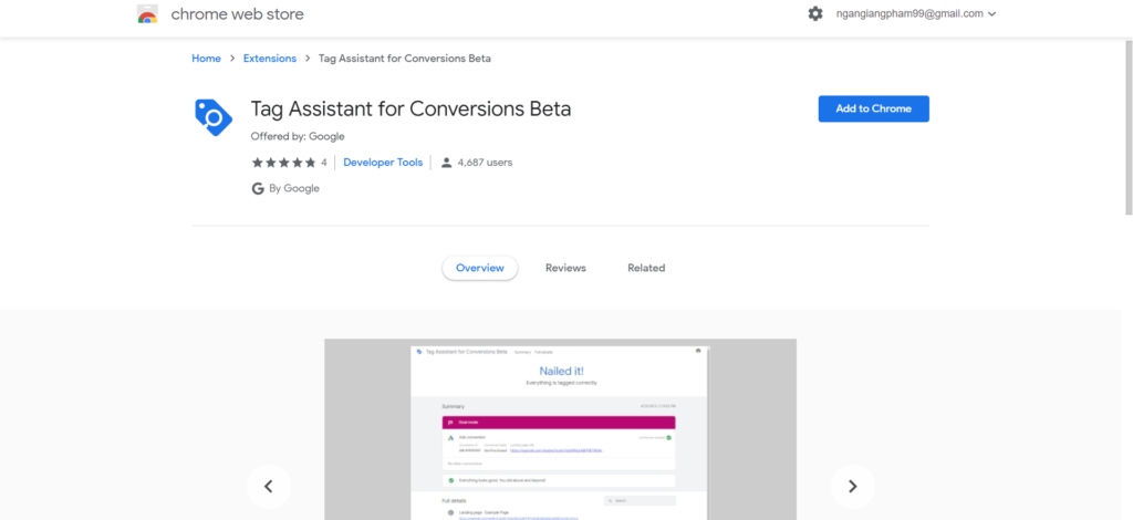 cai dat tag assistant for conversions beta 2